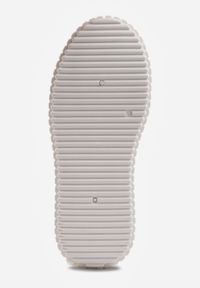 Born2be - Białe Sneakersy na Grubej Podeszwie Zdobione Koronką i Brokatem Relfi. Okazja: na spacer, na co dzień. Kolor: biały. Materiał: koronka. Wzór: aplikacja, koronka. Sport: turystyka piesza #3