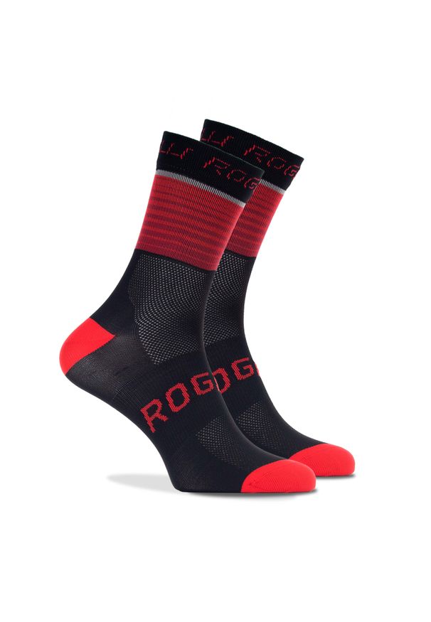 ROGELLI - Funkcyjne skarpetki sportowe męskie Rogelli HERO. Kolor: wielokolorowy, czarny, czerwony