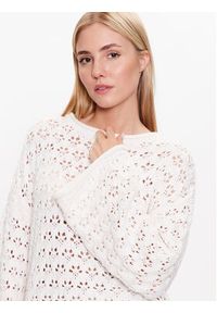 Gina Tricot Sweter Knitted openwork sweater 19466 Biały Regular Fit. Kolor: biały. Materiał: syntetyk #4