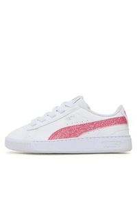 Puma Sneakersy Vikky V3 Glitz Fs Ac Ps 389679 02 Biały. Kolor: biały. Materiał: skóra. Model: Puma Vikky