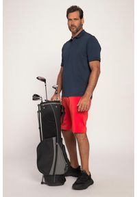 JAY-PI - Męska Koszulka polo golf rękaw 1/2 QuickDry. Typ kołnierza: polo, golf. Kolekcja: plus size. Kolor: niebieski. Materiał: elastan, poliester, materiał. Styl: sportowy