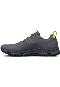 Buty trekkingowe męskie Under Armour UA Mg Strikefast - szare. Kolor: szary. Materiał: guma, syntetyk. Szerokość cholewki: normalna