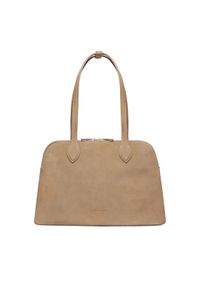 Gino Rossi - GINO ROSSI Torebka EO-LA482-7019-1 Beżowy. Kolor: beżowy. Materiał: zamszowe, skórzane #1