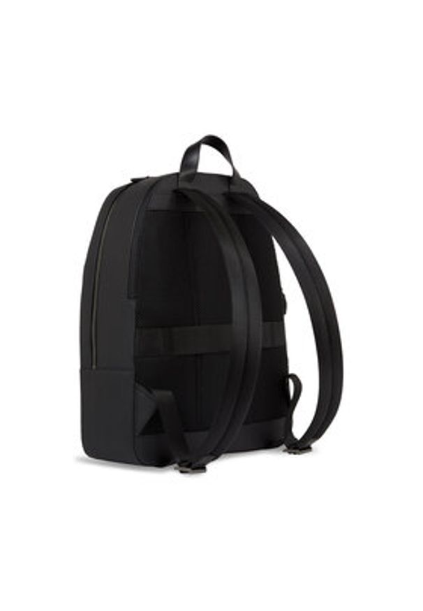 TOMMY HILFIGER - Tommy Hilfiger Plecak Th Coated Canvas Backpack AM0AM11533 Czarny. Kolor: czarny. Materiał: skóra