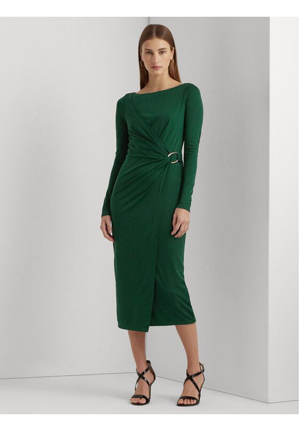 Lauren Ralph Lauren Sukienka koktajlowa 253919794001 Zielony Regular Fit. Kolor: zielony. Materiał: syntetyk. Styl: wizytowy
