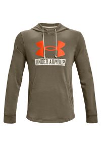 Bluza z kapturem męskie Under Armour UA Rival Terry Logo. Typ kołnierza: kaptur. Kolor: zielony, pomarańczowy, wielokolorowy. Materiał: materiał, bawełna. Sport: fitness #1