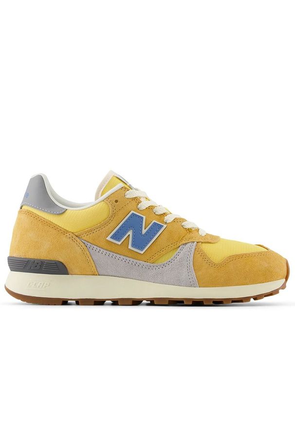 Buty New Balance U475HB - żółte. Okazja: na co dzień. Kolor: żółty. Materiał: zamsz, materiał. Szerokość cholewki: normalna