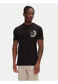 Armani Exchange T-Shirt XM000556 AF10358 UC001 Czarny Regular Fit. Kolor: czarny. Materiał: bawełna
