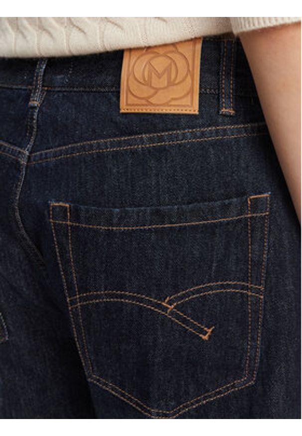 Marella Jeansy Tomboy 2523186074 Granatowy Loose Fit. Kolor: niebieski