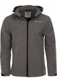 GLOMEX - Kurtka softshell męska Spitsbergen – wiatroodporna, wodoodporna. Kolor: szary. Materiał: softshell #2