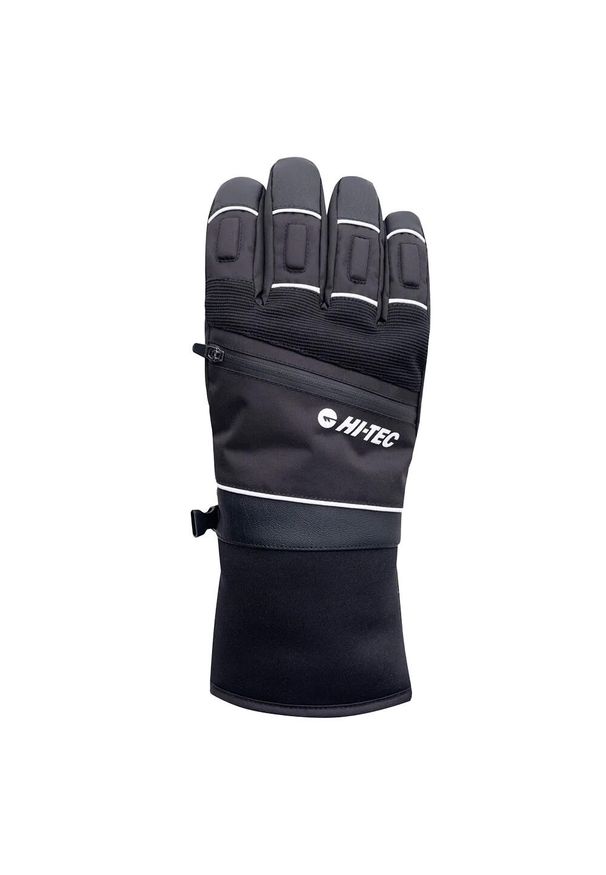 Hi-tec - Rękawiczki Baksa. Kolor: czarny. Sezon: zima. Sport: narciarstwo