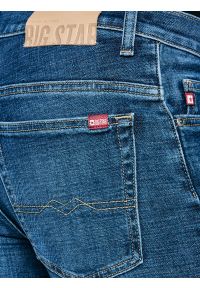 Big-Star - Jeansy męskie skinny z przetarciami niebieskie Jeffray 366. Okazja: na co dzień. Stan: obniżony. Kolor: niebieski. Styl: elegancki, klasyczny, casual #4