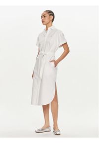 Polo Ralph Lauren Sukienka koszulowa 211935153001 Biały Regular Fit. Typ kołnierza: polo. Kolor: biały. Materiał: bawełna. Typ sukienki: koszulowe