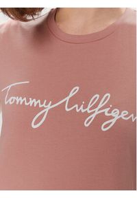 TOMMY HILFIGER - Tommy Hilfiger T-Shirt Signature WW0WW41674 Różowy Regular Fit. Kolor: różowy. Materiał: bawełna #4