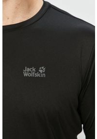 Jack Wolfskin - T-shirt. Okazja: na co dzień. Kolor: czarny. Materiał: dzianina. Styl: casual #3