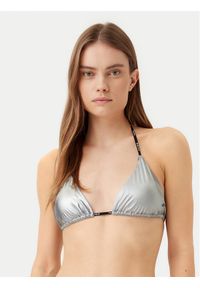 Hugo - HUGO Góra od bikini 50535242 Srebrny. Kolor: srebrny. Materiał: syntetyk