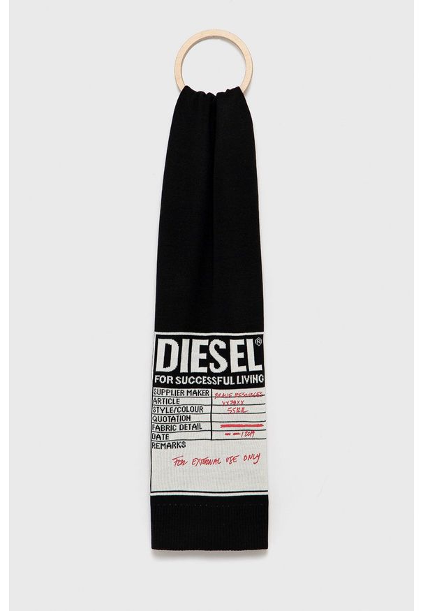 Diesel - Szalik. Kolor: czarny
