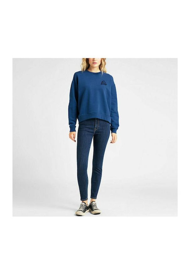Lee - BLUZA DAMSKA LEE CREW SWS WASHED BLUE L53LJSLR 112112398