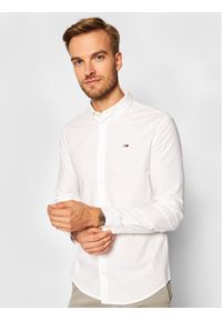 Tommy Jeans Koszula Oxford DM0DM09594 Biały Slim Fit. Kolor: biały. Materiał: bawełna #1