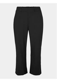 Zizzi Spodnie materiałowe V90132A Czarny Loose Fit. Kolor: czarny. Materiał: syntetyk