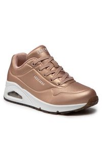 skechers - Skechers Sneakersy Rose Bold 73691/RSGD Różowy. Kolor: różowy. Materiał: skóra