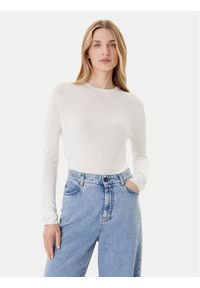 Calvin Klein Sweter LV044C339G Écru Regular Fit. Materiał: wiskoza