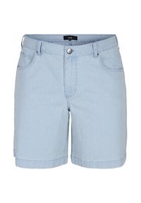 Zizzi Szorty jeansowe J10886B Błękitny Regular Fit. Kolor: niebieski. Materiał: bawełna, jeans, syntetyk #4