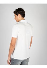 Les Hommes Koszulka Polo "Pique" | LKT500 731U | Slim Fit Pique Polo With Metal Logo | Mężczyzna | Biały. Typ kołnierza: polo. Kolor: biały. Materiał: bawełna #2