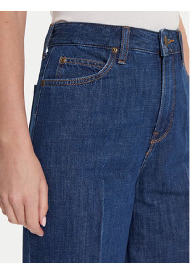 Lee Jeansy Stella 112107279 Granatowy Wide Leg. Kolor: niebieski