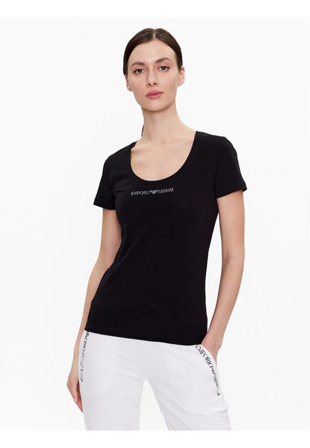 T-Shirt Emporio Armani Underwear. Kolor: czarny. Materiał: bawełna