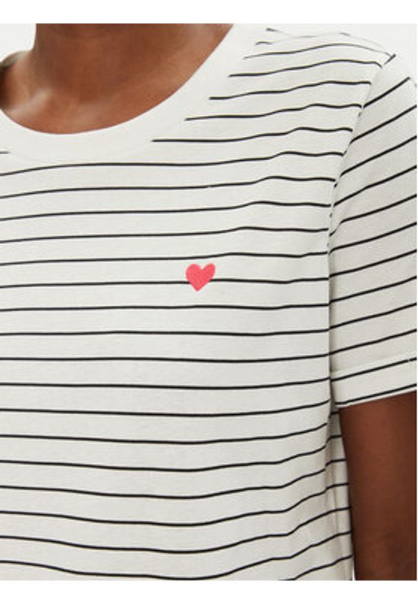 Fransa T-Shirt 20615521 Biały Regular Fit. Kolor: biały. Materiał: bawełna