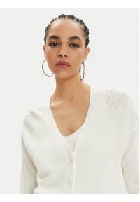 Vero Moda Kardigan New Lex Sun 10281878 Biały Regular Fit. Kolor: biały. Materiał: wiskoza #2