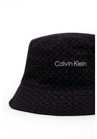 Calvin Klein kapelusz dwustronny bawełniany kolor czarny bawełniany. Kolor: czarny. Materiał: bawełna #4