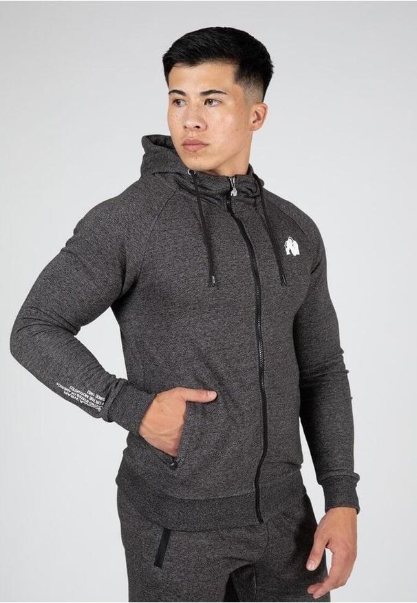 GORILLA WEAR - Payette Bluza z kapturem zapinana na suwak - Szary. Typ kołnierza: kaptur. Kolor: szary. Sport: fitness