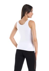 TEYLI - Koszulka bawełniana na ramiączkach Teyli Claudia. Kolor: biały. Materiał: bawełna, elastan. Długość rękawa: na ramiączkach. Sport: fitness
