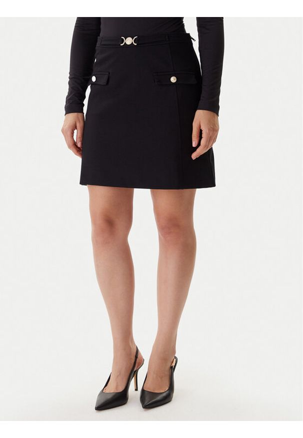 Guess Spódnica trapezowa W5BD61 KCMU2 Czarny Regular Fit. Kolor: czarny. Materiał: syntetyk