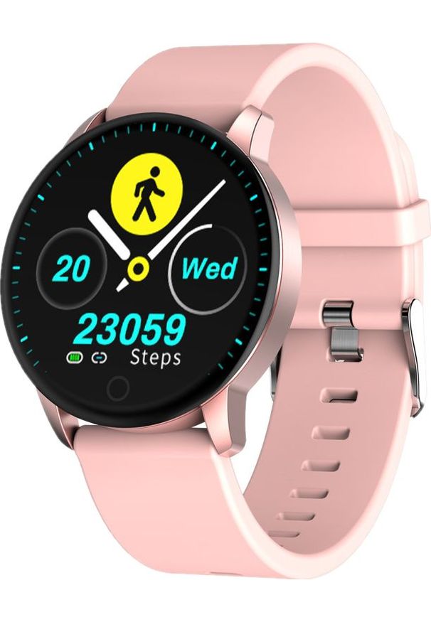Różowy zegarek Garett Electronics smartwatch
