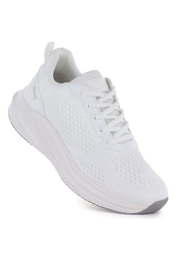 Buty sportowe na platformie białe NEWS 254. Okazja: na co dzień. Kolor: biały. Materiał: skóra ekologiczna. Szerokość cholewki: normalna. Obcas: na platformie. Sport: turystyka piesza