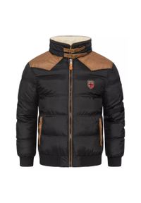 Kurtka turystyczna męska Geographical Norway Abramovitch. Kolor: czarny. Materiał: poliamid. Sport: turystyka piesza