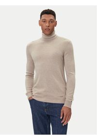 Guess Golf M5BR09 Z0432 Beżowy Regular Fit. Typ kołnierza: golf. Kolor: beżowy. Materiał: syntetyk