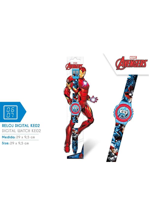 Kids Euroswan Zegarek cyfrowy KE02 Avengers Marvel MV16049 Kids Euroswan. Rodzaj zegarka: cyfrowe