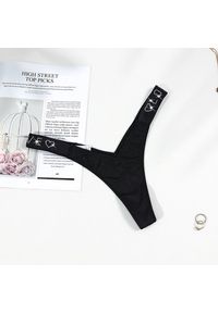 Intica - Stringi niewidoczne pod ubraniem z miękkiej tkaniny Ellina. Kolor: czarny. Materiał: tkanina #1
