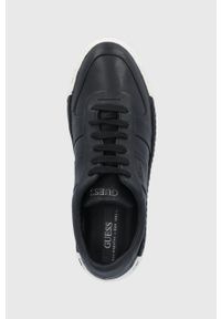 Guess Buty skórzane kolor czarny. Nosek buta: okrągły. Zapięcie: sznurówki. Kolor: czarny. Materiał: skóra #3