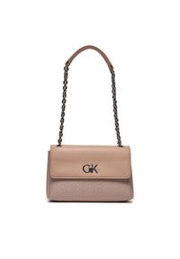 Calvin Klein Torebka Re-Lock K60K611755 Beżowy. Kolor: beżowy