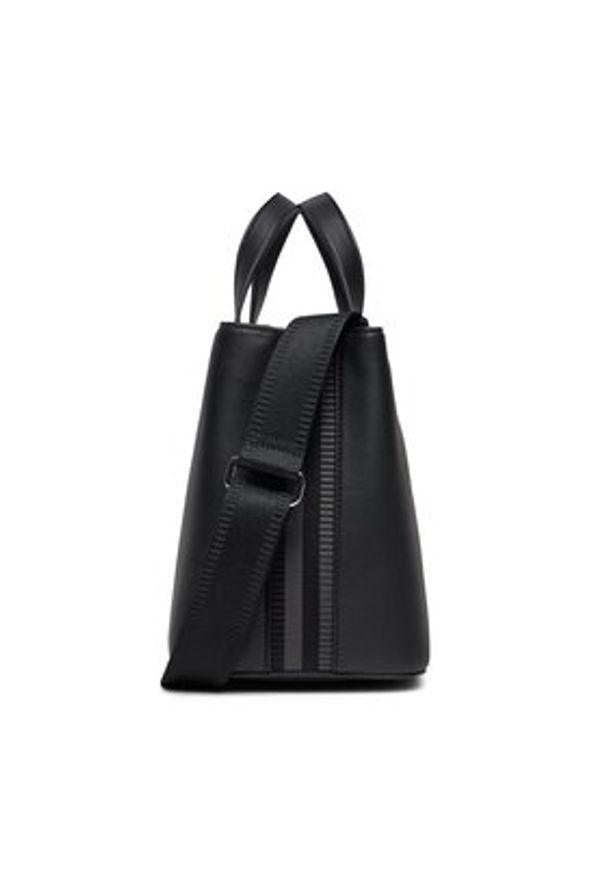 TOMMY HILFIGER - Tommy Hilfiger Torebka Th Essential Sc Satchel AW0AW15721 Czarny. Kolor: czarny. Materiał: skórzane