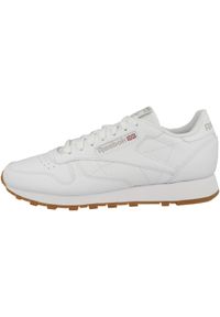 Buty do chodzenia męskie Reebok Classic Leather. Zapięcie: sznurówki. Kolor: szary, biały, wielokolorowy. Materiał: materiał, tkanina, guma, skóra. Szerokość cholewki: normalna. Model: Reebok Classic. Sport: turystyka piesza #1