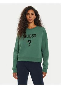 Guess Bluza V4BQ11 KCHX0 Zielony Regular Fit. Kolor: zielony. Materiał: bawełna, syntetyk