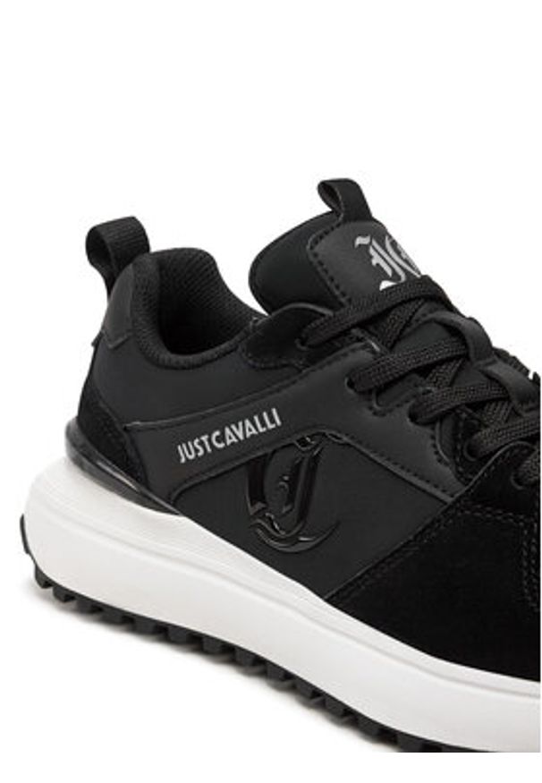 Just Cavalli Sneakersy 76RA3SD9 Czarny. Kolor: czarny. Materiał: materiał