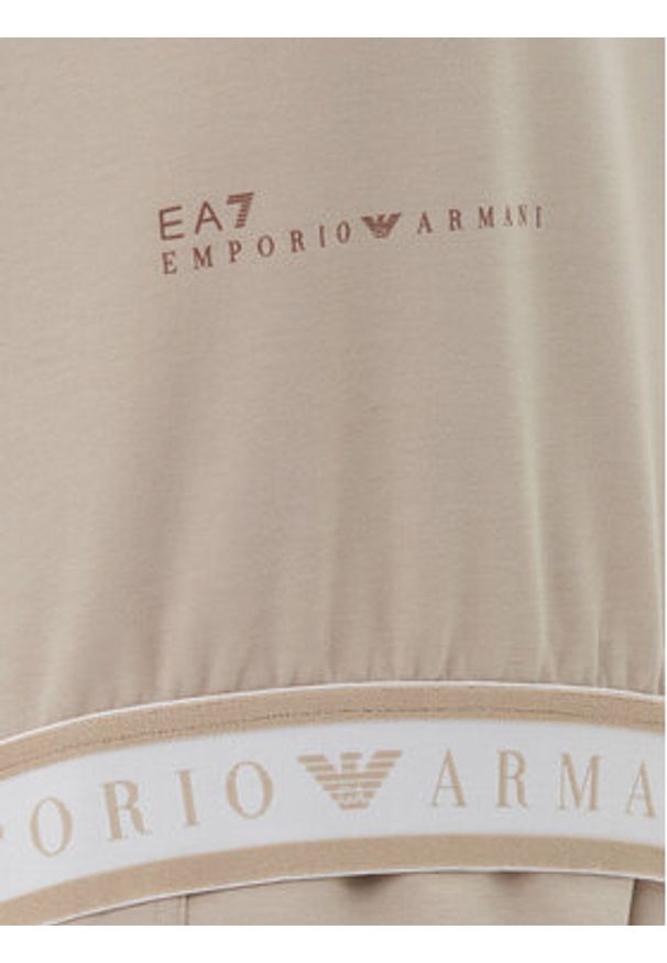 EA7 Emporio Armani Bluza 7W000277 AF12501 U6155 Beżowy Regular Fit. Kolor: beżowy. Materiał: syntetyk