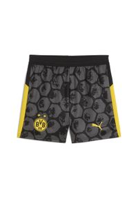Puma - Młodzieżowe szorty KIDSUPER × BORUSSIA DORTMUND PUMA Black Faster Yellow. Kolor: czarny, wielokolorowy, żółty. Sezon: lato